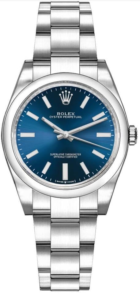 Rolex Oyster Perpetual 31mm Blue Dial Oyster Stainless Steel Women's Watch 277200-0003 Full Complete Set