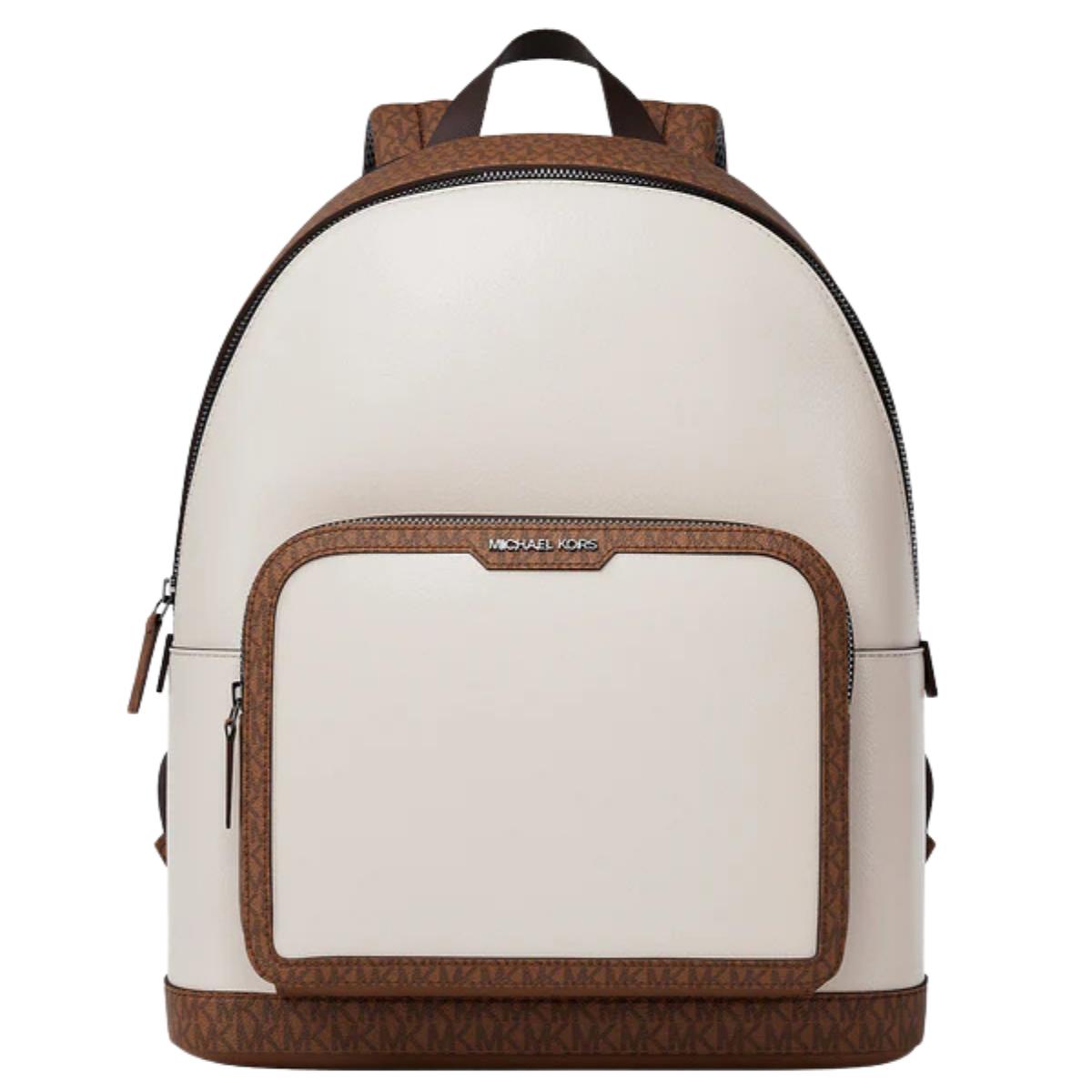 Michael Kors Cooper Medium Pebbled Leather and Signature Logo Commuter Backpack Moss