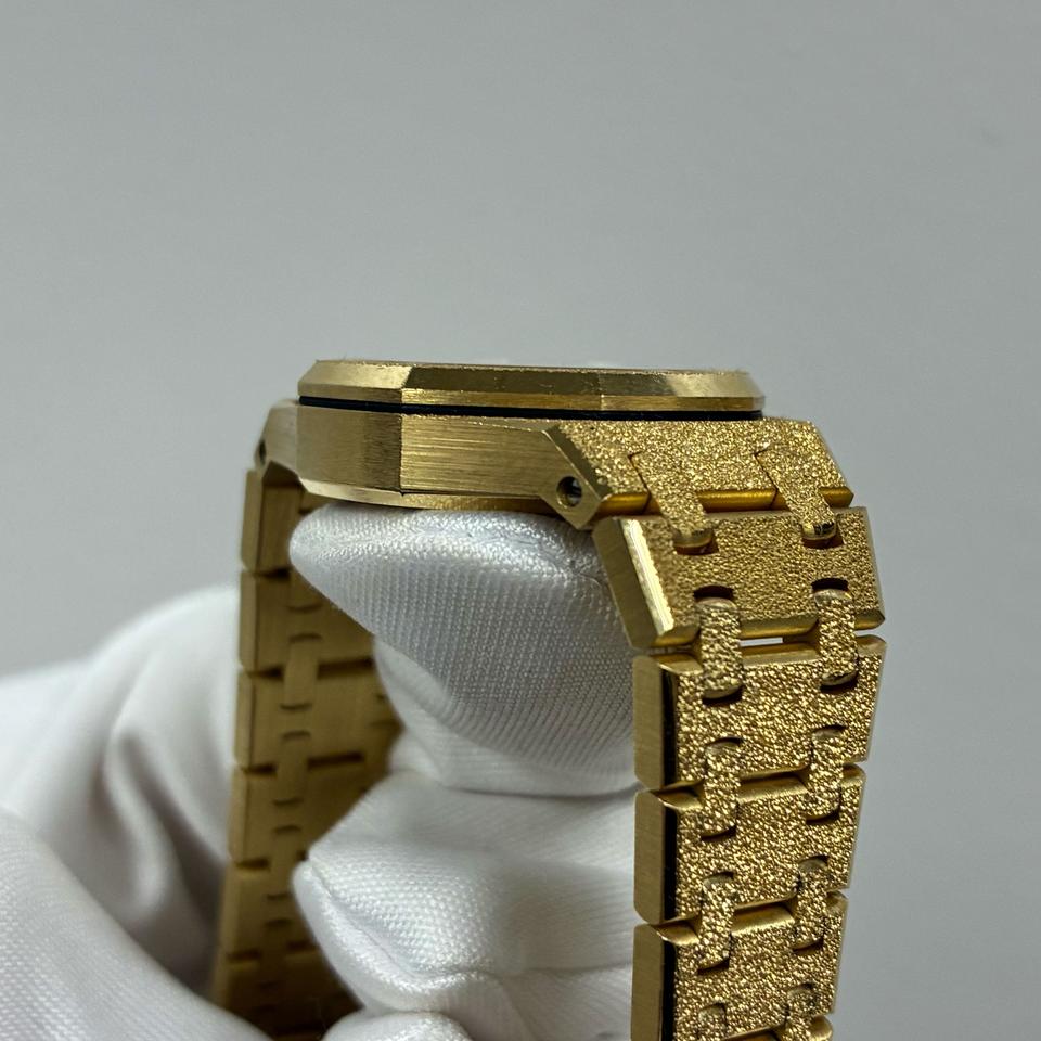 Audemars Piguet Royal Oak Mini Frosted Gold Quartz 18k Yellow Gold Frosted 23mm Ladies Watch