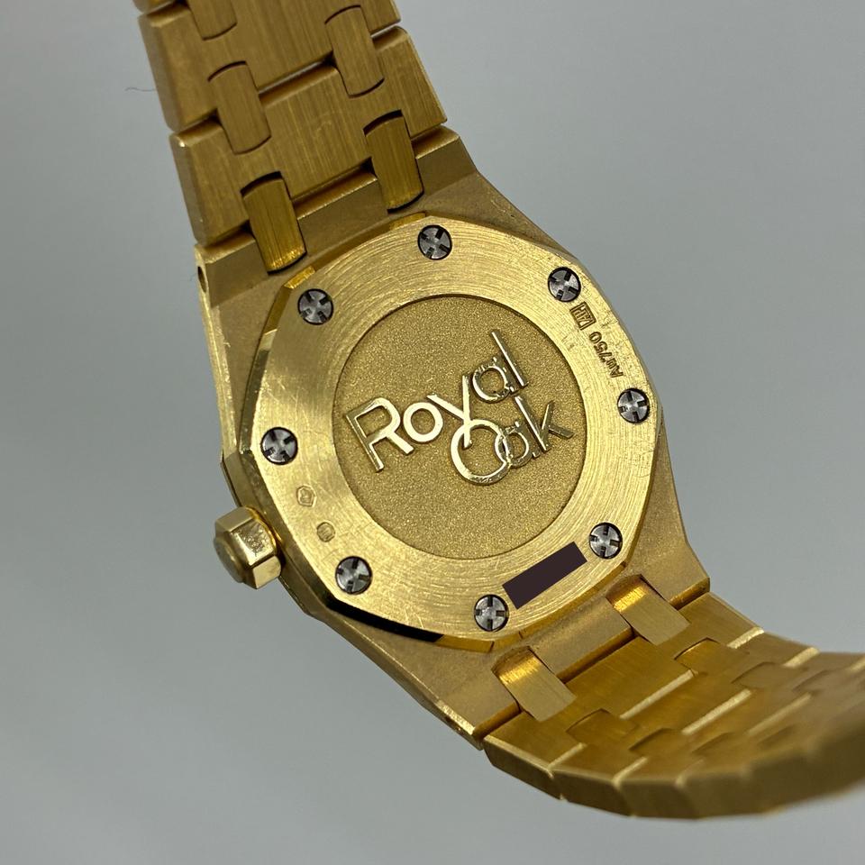 Audemars Piguet Royal Oak Mini Frosted Gold Quartz 18k Yellow Gold Frosted 23mm Ladies Watch