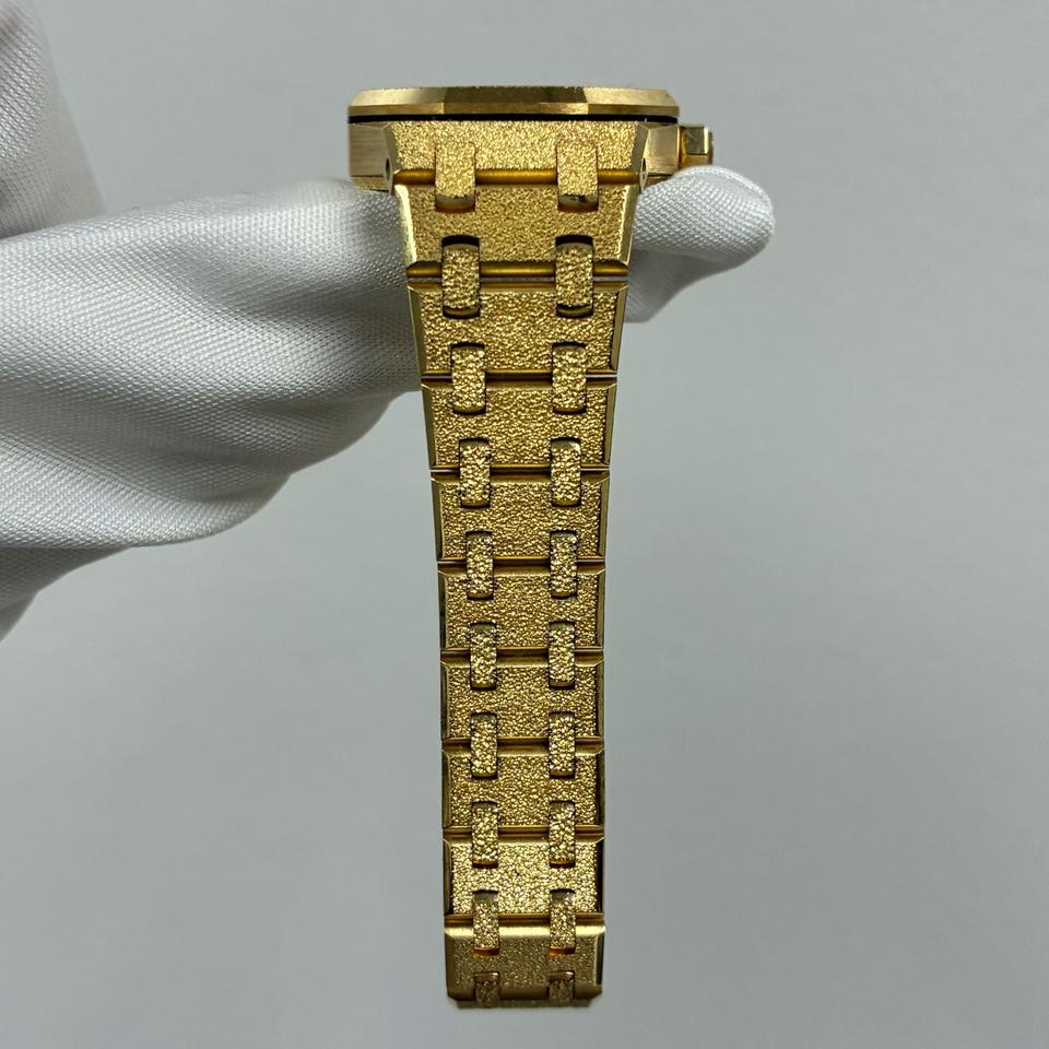 Audemars Piguet Royal Oak Mini Frosted Gold Quartz 18k Yellow Gold Frosted 23mm Ladies Watch