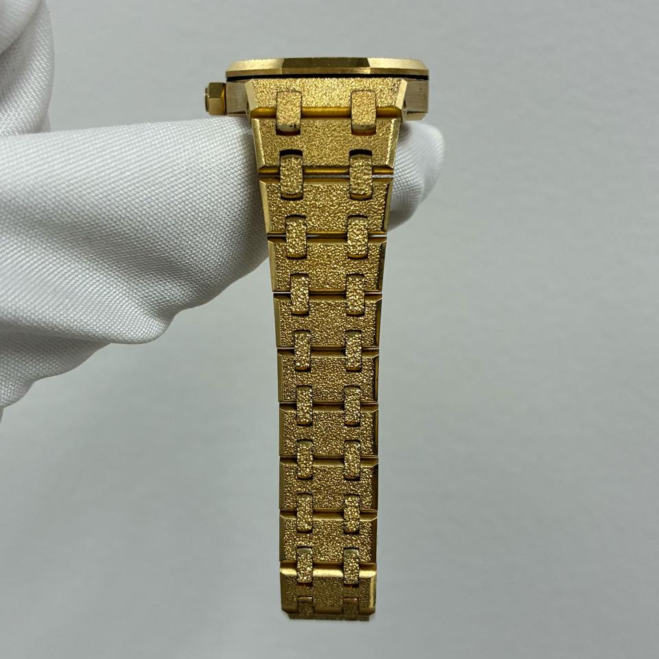 Audemars Piguet Royal Oak Mini Frosted Gold Quartz 18k Yellow Gold Frosted 23mm Ladies Watch