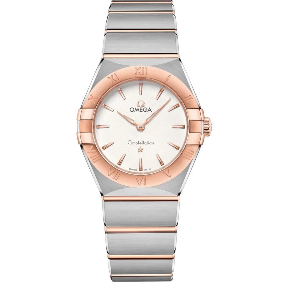 Omega Constellation Ladies Sedna gold on steel quartz women watch 131.20.28.60.02.001
