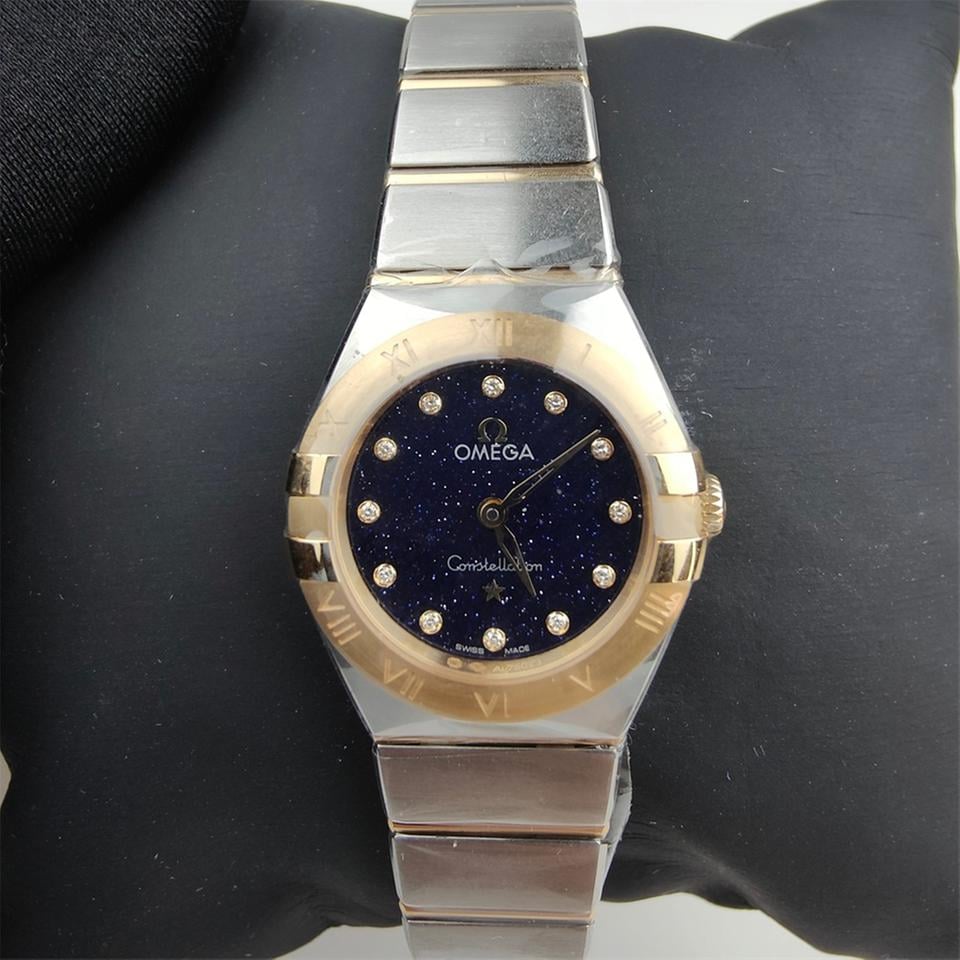 Omega Constellation Ladiesyellow gold on steel quartz women watch 131.20.25.60.53.001