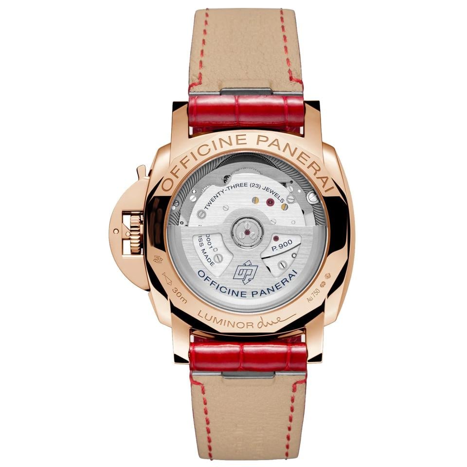 Panerai Piccolo 2026 PAM01280 Goldtech ladies women's Madreperla rose red pink pearl dial Full set