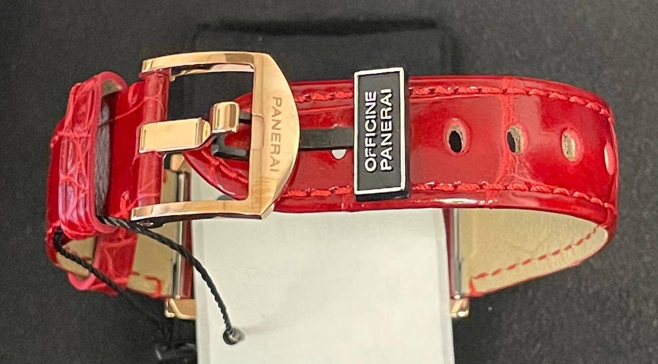 Panerai Piccolo 2026 PAM01280 Goldtech ladies women's Madreperla rose red pink pearl dial Full set