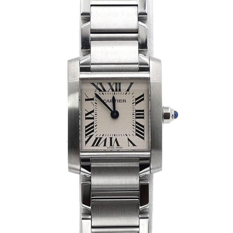 Cartier Tank Française Small Steel Quartz Women's Watch W51008 Q3