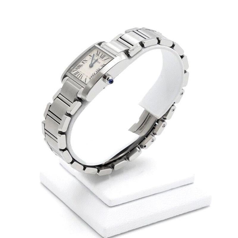 Cartier Tank Française Small Steel Quartz Women's Watch W51008 Q3