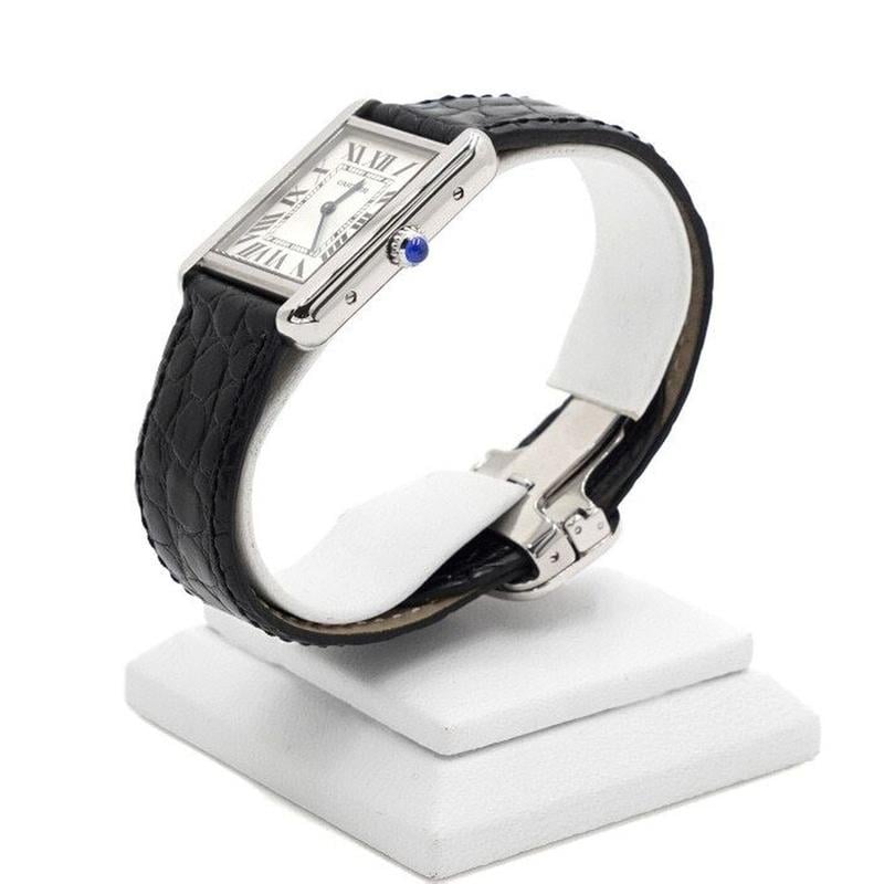Cartier Tank Solo Small Leather Band Quartz Women's Watch 1018255