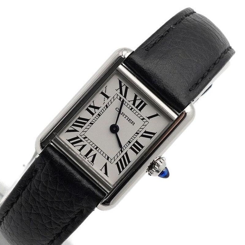 Cartier Tank Must Small Quartz Leather Band Women's Watch AA56344