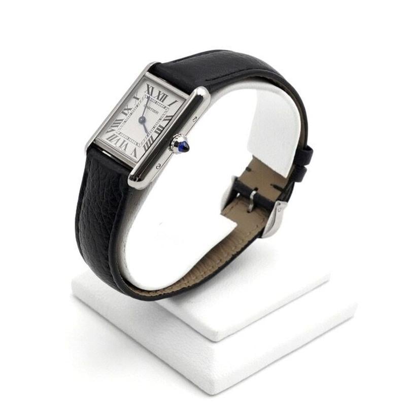 Cartier Tank Must Small Quartz Leather Band Women's Watch AA56344
