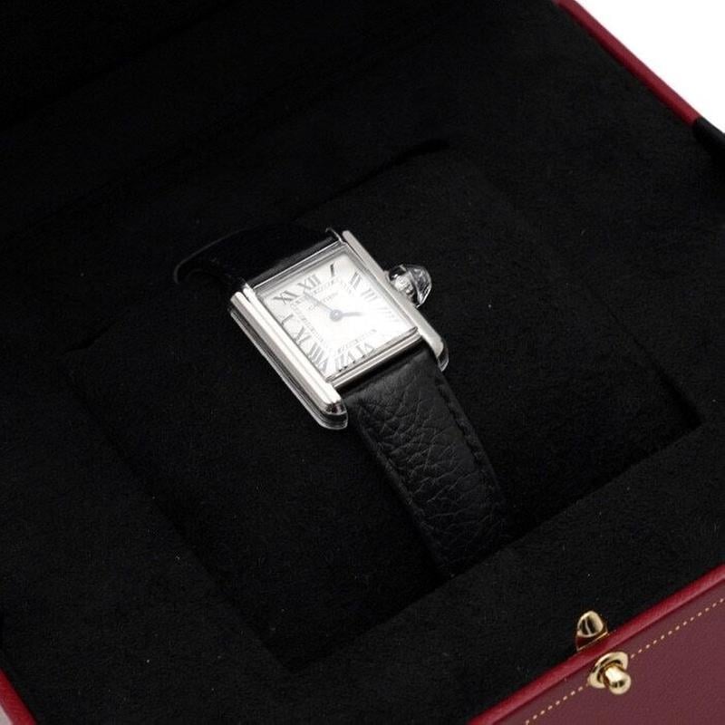 Cartier Tank Must Small Quartz Leather Band Women's Watch AA56344