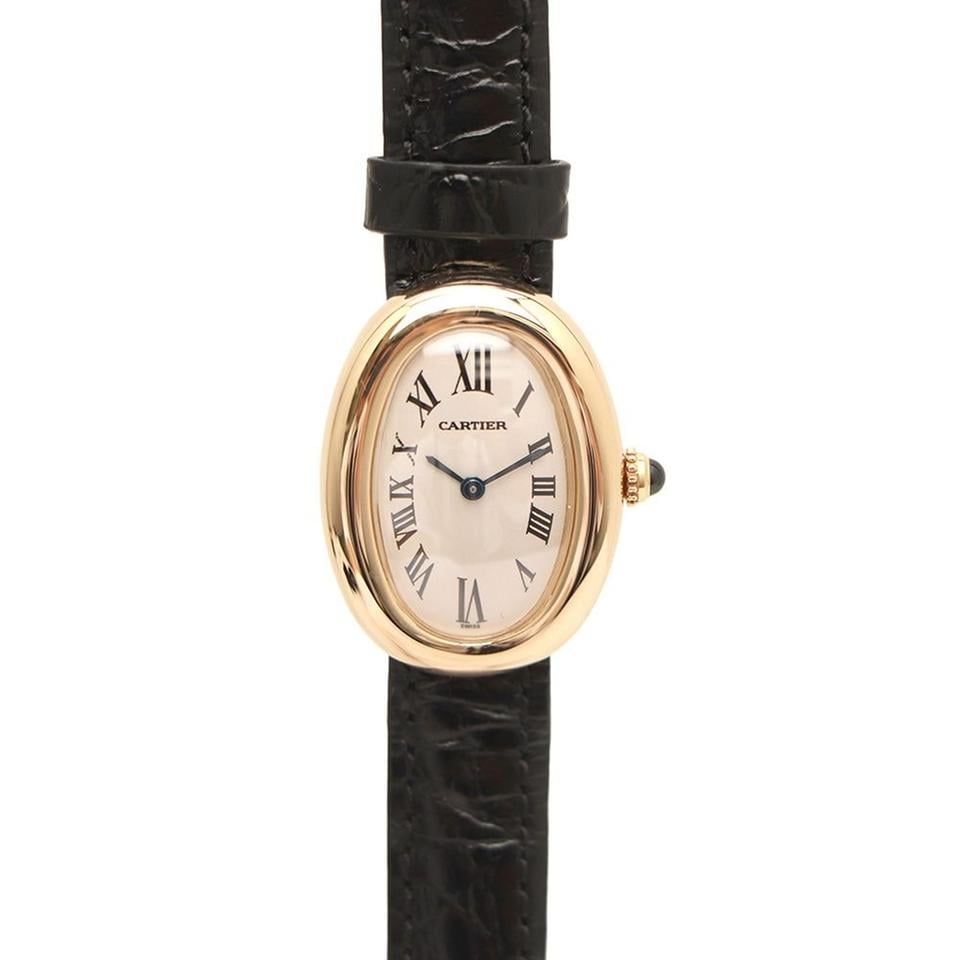 Cartier Yellow Gold Benoit Leather Band Women's Watch 42828996