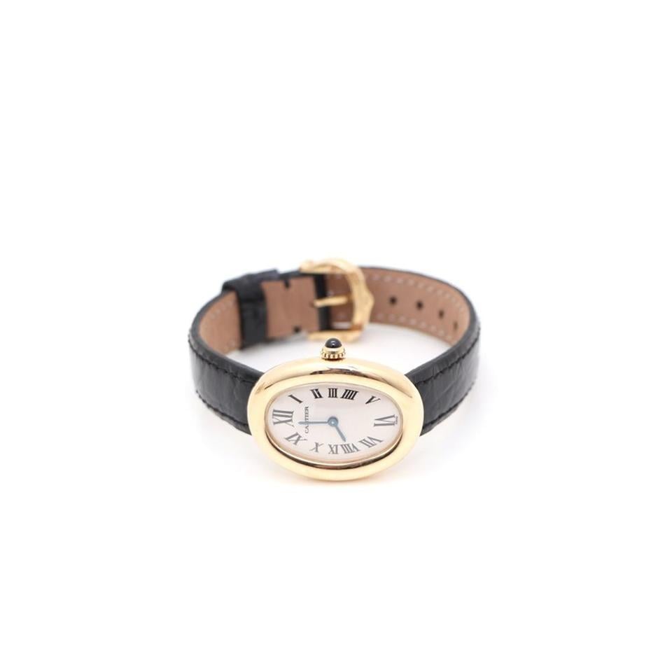 Cartier Yellow Gold Benoit Leather Band Women's Watch 42828996