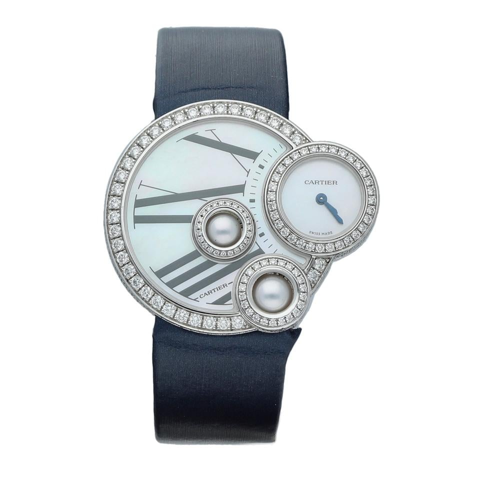 Cartier3053 Libre Perles de Cartier White Gold Diamond Pearls MOP Women's Watch