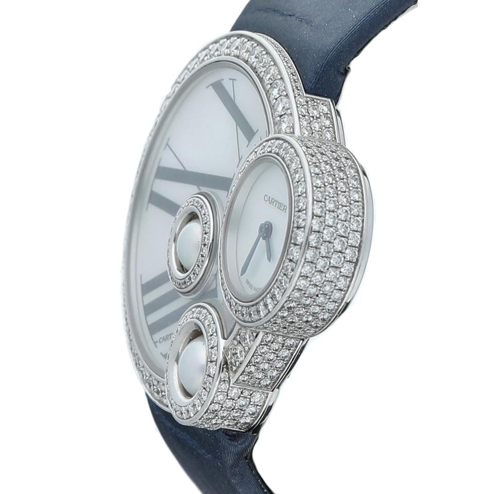 Cartier3053 Libre Perles de Cartier White Gold Diamond Pearls MOP Women's Watch