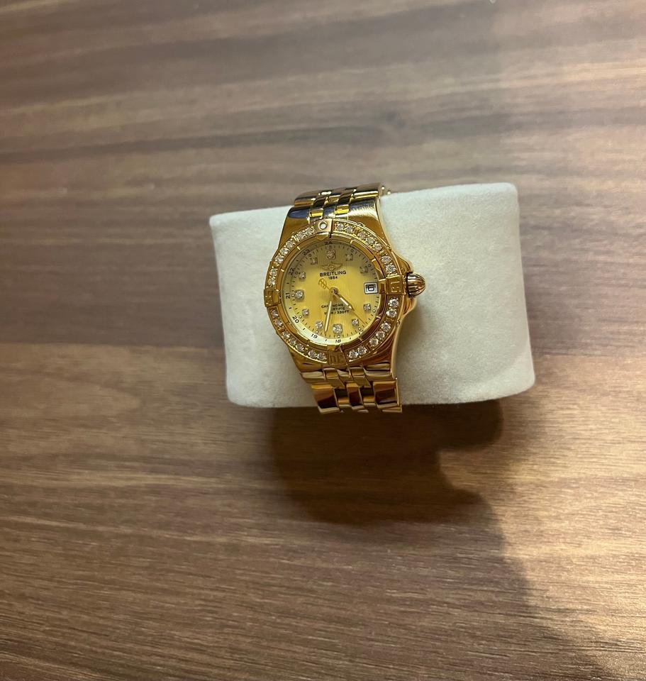 Breitling Starliner Gold/diamonds/mother of pearl - ladies watch