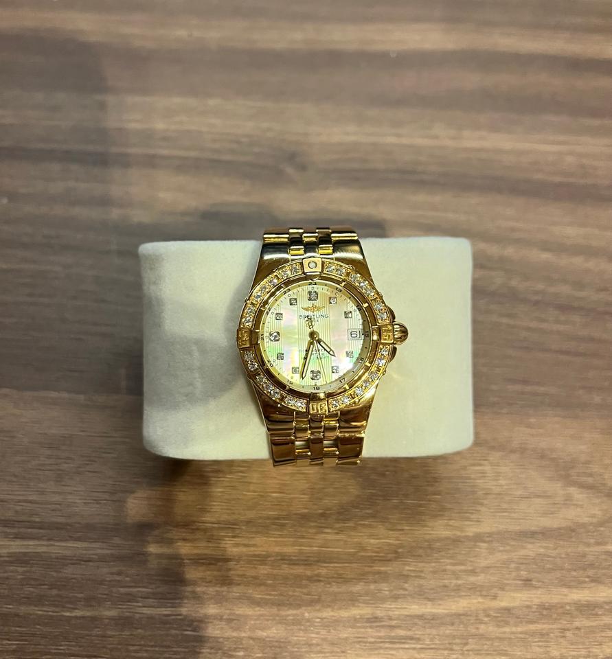 Breitling Starliner Gold/diamonds/mother of pearl - ladies watch