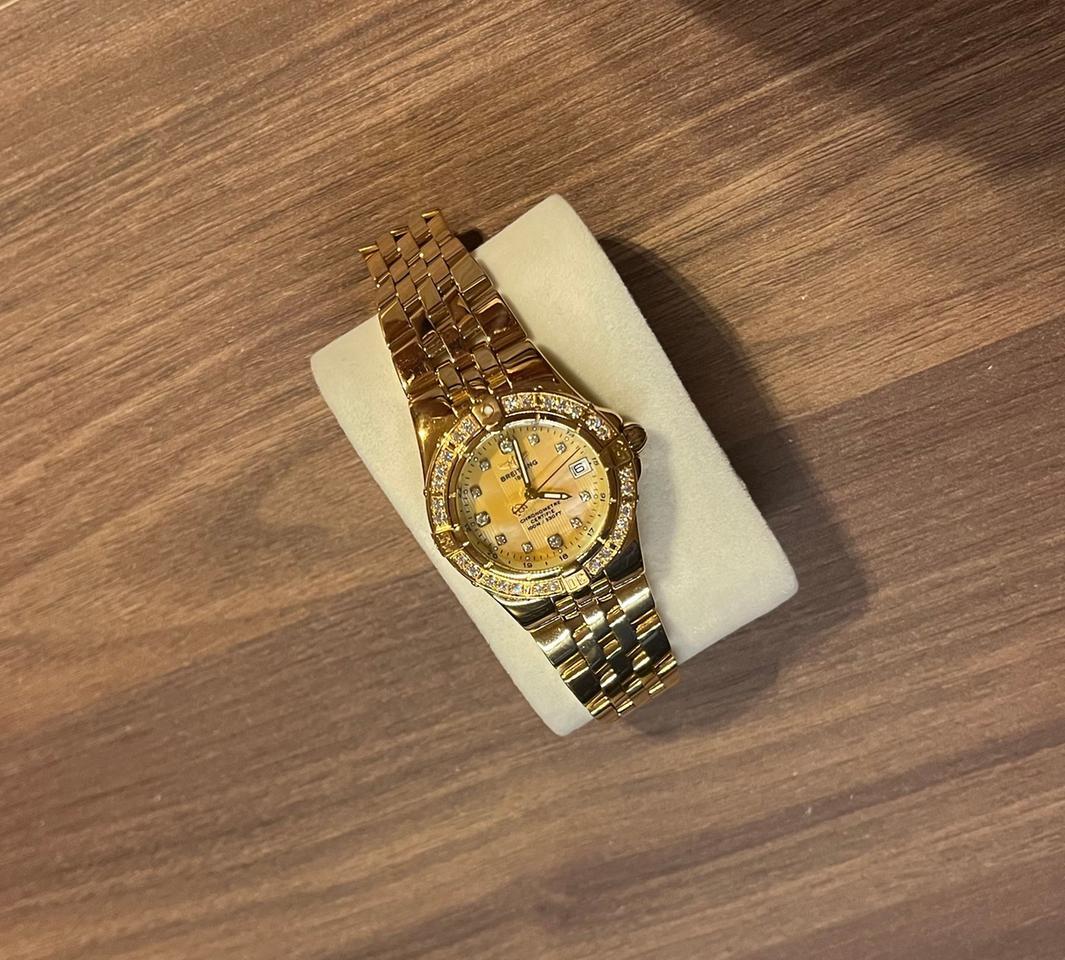 Breitling Starliner Gold/diamonds/mother of pearl - ladies watch