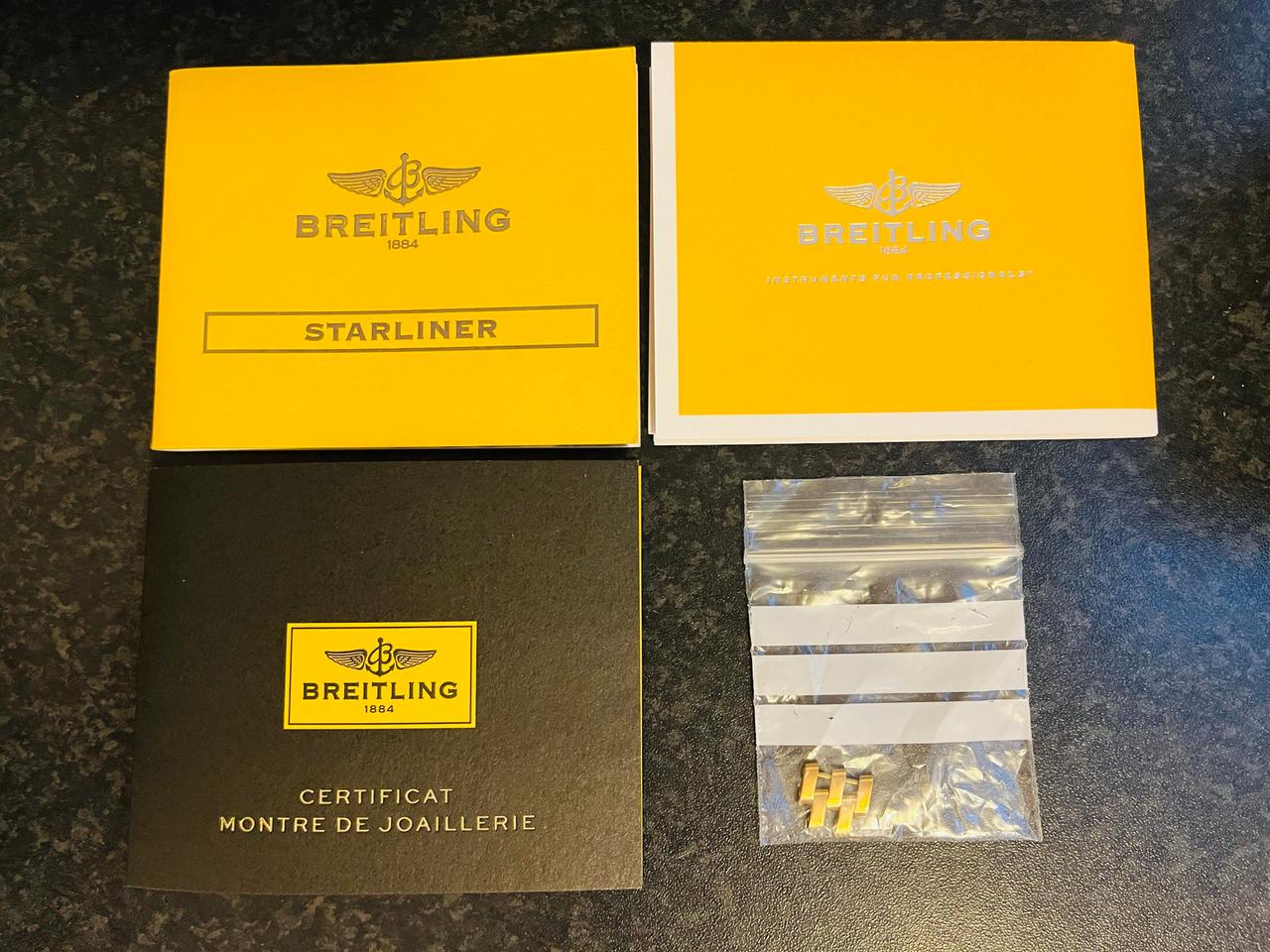 Breitling Starliner Gold/diamonds/mother of pearl - ladies watch
