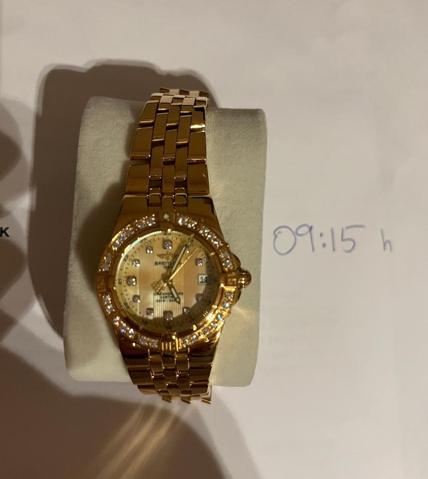 Breitling Starliner Gold/diamonds/mother of pearl - ladies watch