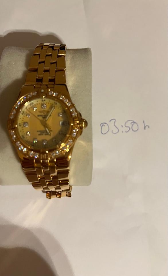 Breitling Starliner Gold/diamonds/mother of pearl - ladies watch