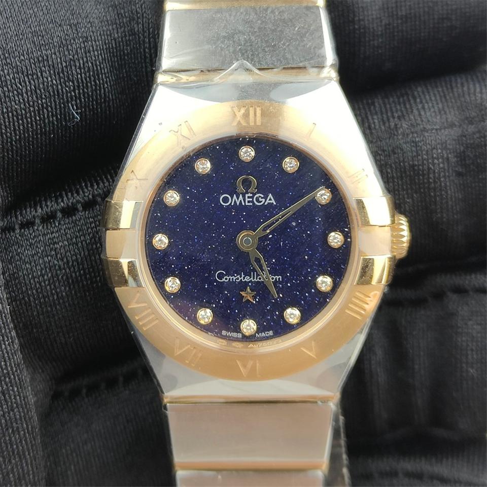 Omega Constellation Ladiesyellow gold on steel quartz women watch 131.20.25.60.53.001