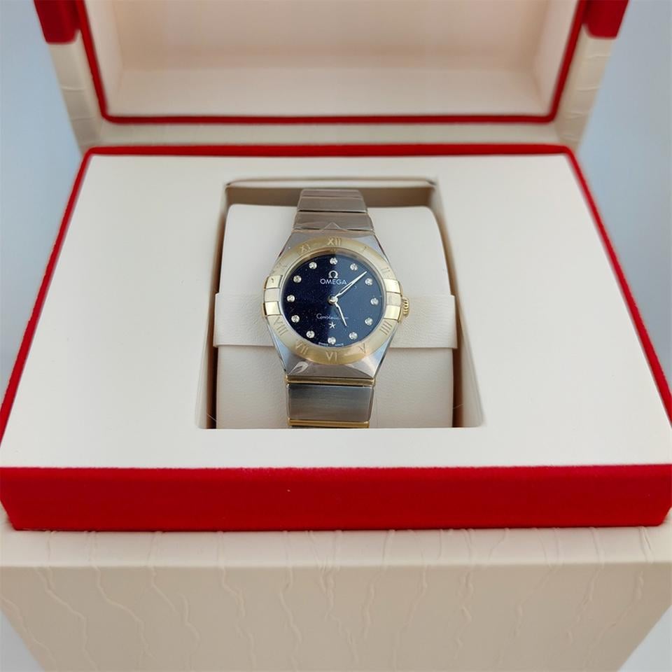 Omega Constellation Ladiesyellow gold on steel quartz women watch 131.20.25.60.53.001