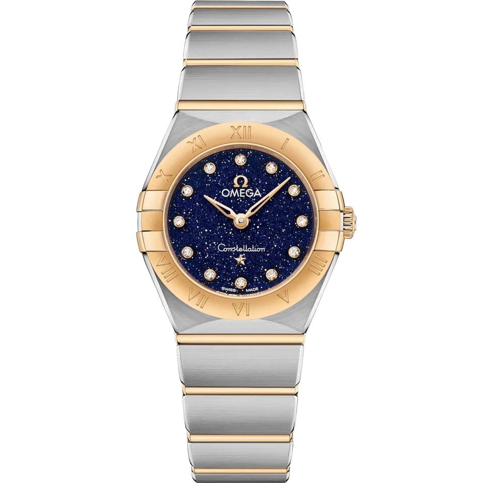 Omega Constellation Ladiesyellow gold on steel quartz women watch 131.20.25.60.53.001