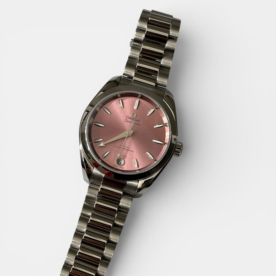 Omega Seamaster Aqua Terra150 M Womens 34 Full Set Pink Dial - 220.10.34.20.10.003
