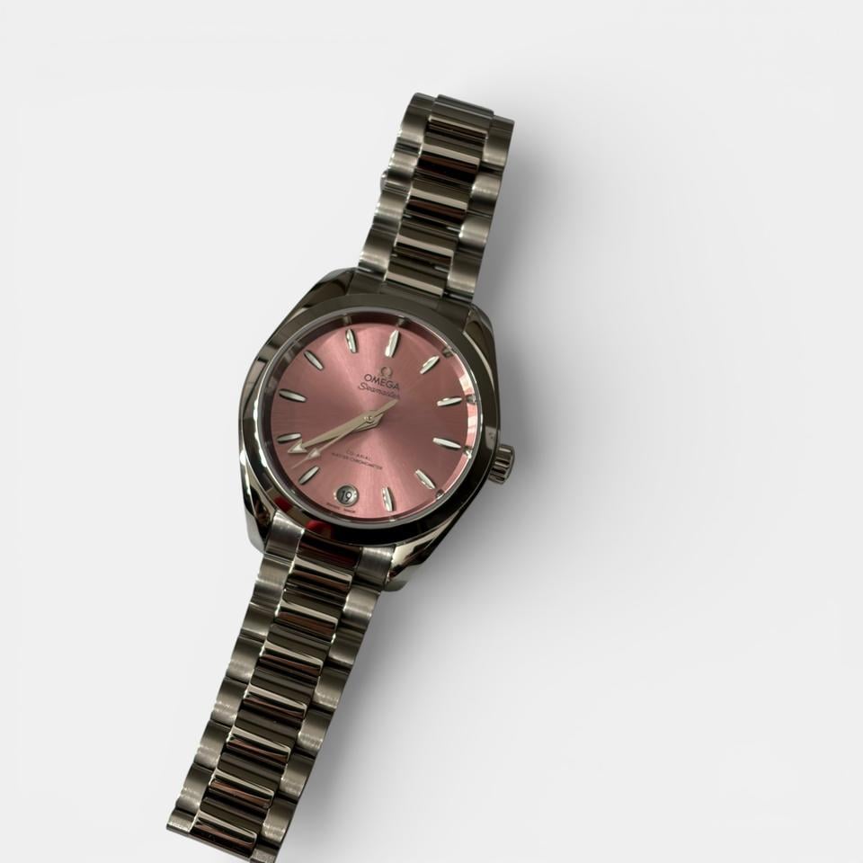 Omega Seamaster Aqua Terra150 M Womens 34 Full Set Pink Dial - 220.10.34.20.10.003