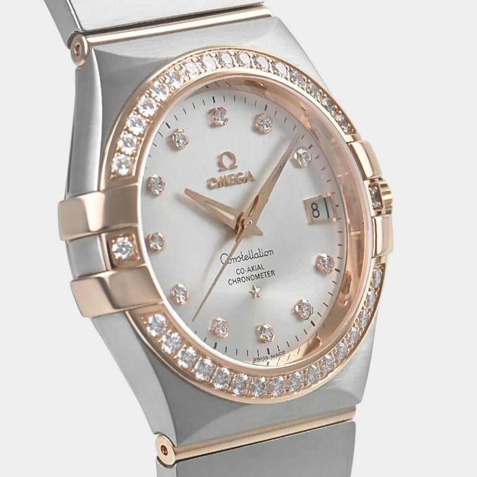 Omega Constellation Ladies Co-Axial Chronometer / Diamonds / Steel&Red gold / 35 mm / 123.25.35.20.52.001