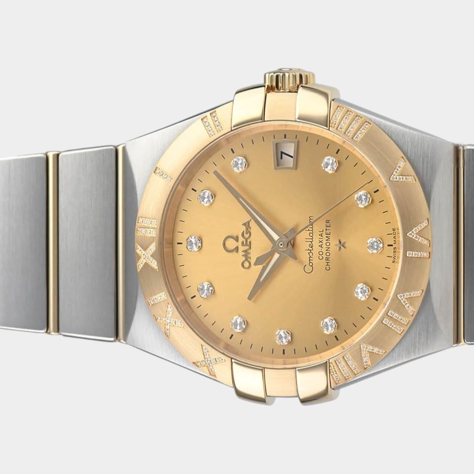 Omega Constellation Ladies Diamonds / Steel&Yellow gold / 35 mm / 123.25.35.20.58.002