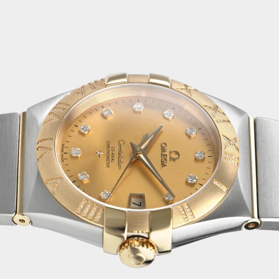 Omega Constellation Ladies Diamonds / Steel&Yellow gold / 35 mm / 123.25.35.20.58.002