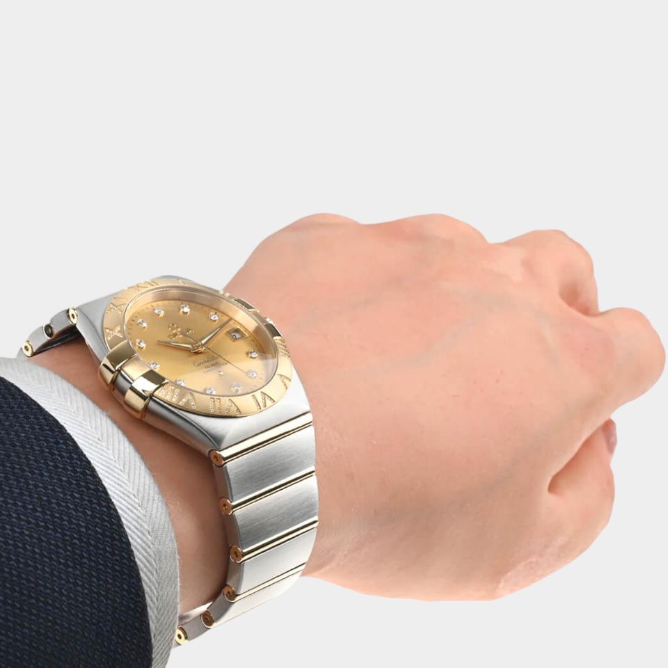 Omega Constellation Ladies Diamonds / Steel&Yellow gold / 35 mm / 123.25.35.20.58.002