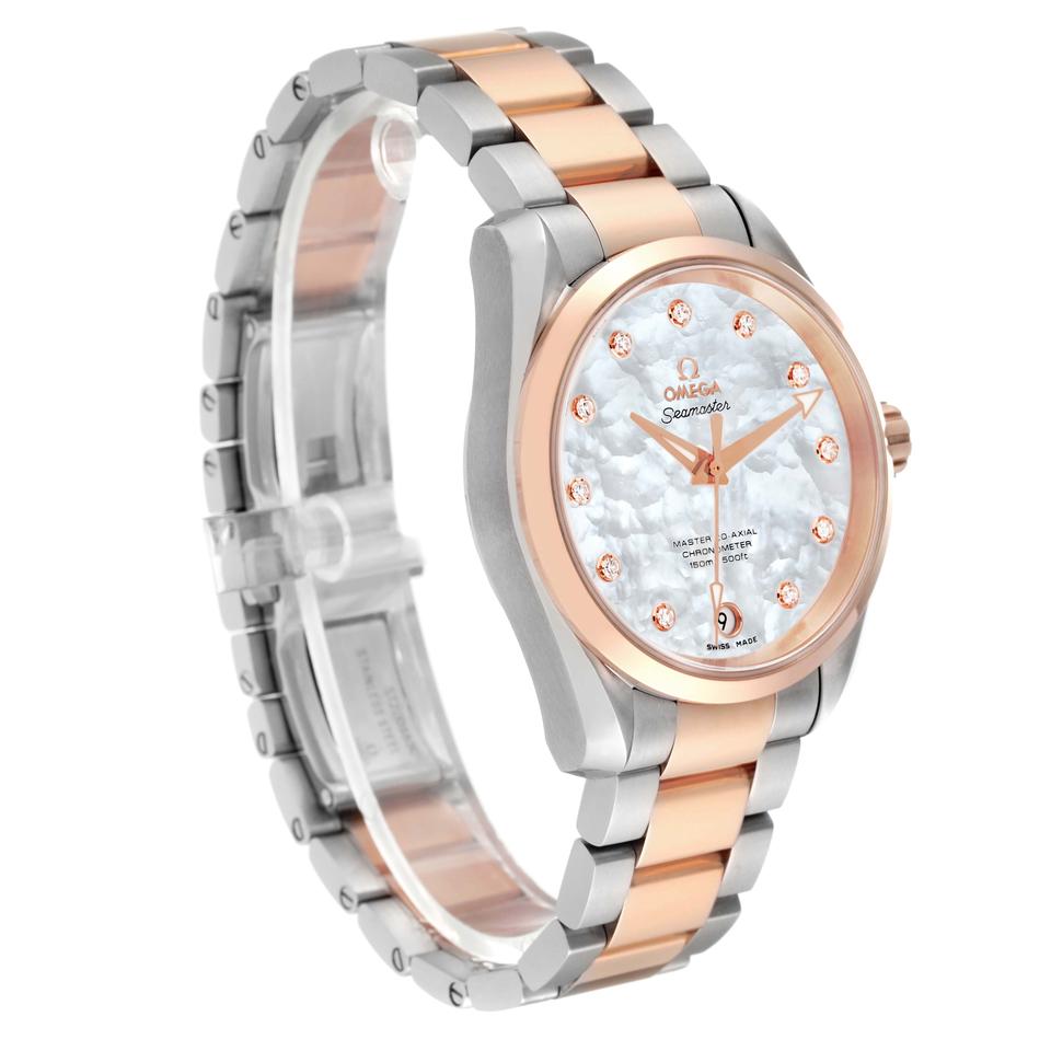 Omega Seamaster Aqua Terra Rose Gold Mother of Pearl Diamond Ladies Watch 231.20.39.21.55.003 Unworn