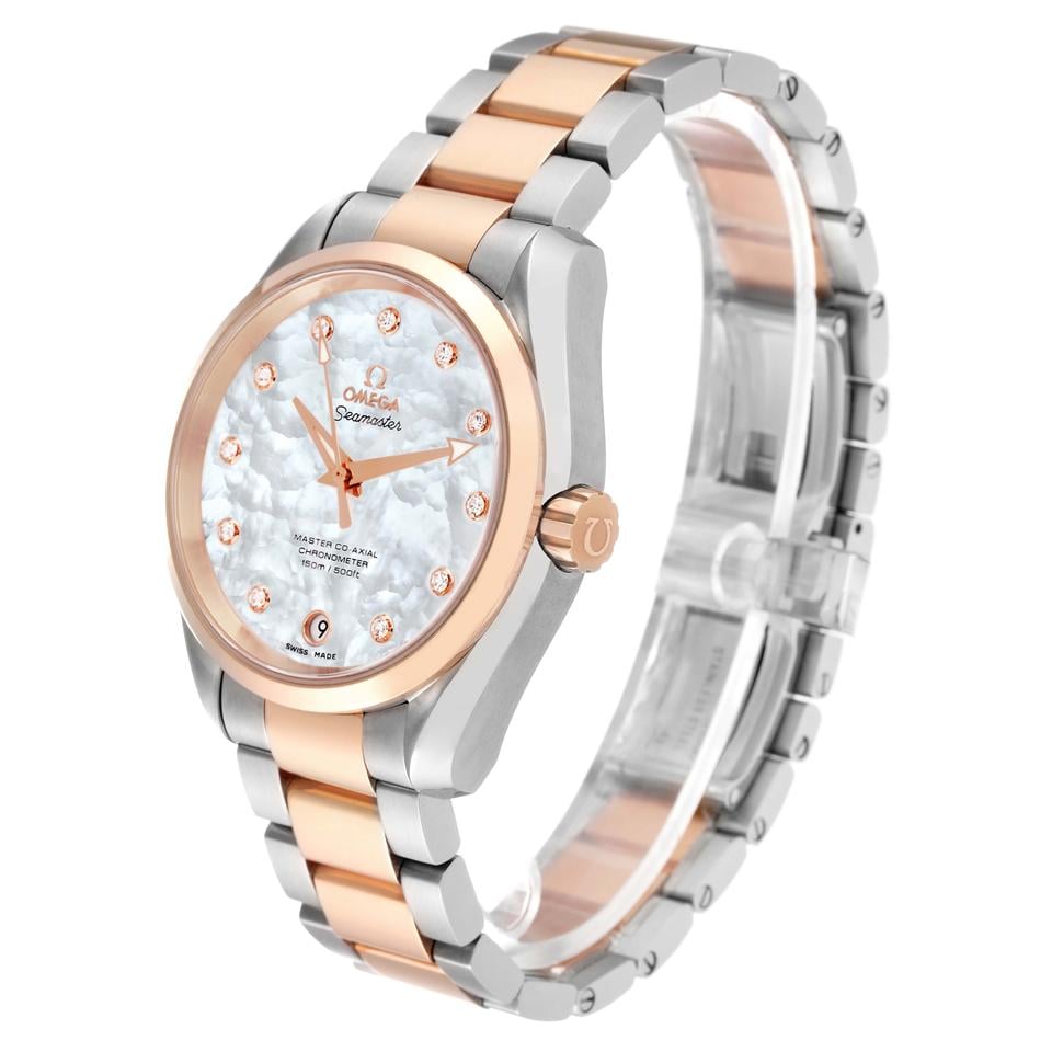 Omega Seamaster Aqua Terra Rose Gold Mother of Pearl Diamond Ladies Watch 231.20.39.21.55.003 Unworn