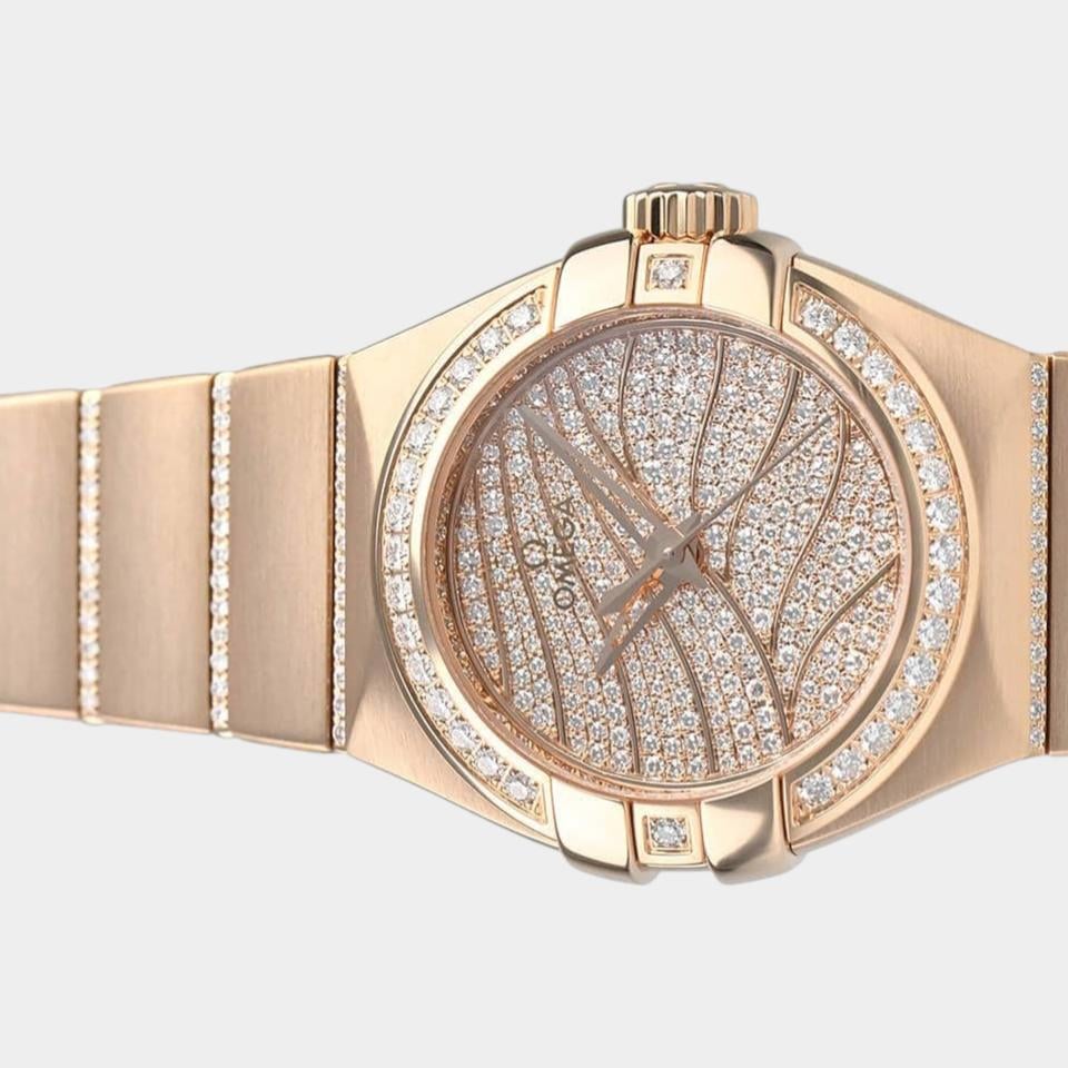 Omega Constellation Ladies Red gold / 27 mm / Box&Papers / 123.55.27.20.55.006