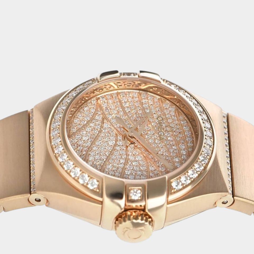 Omega Constellation Ladies Red gold / 27 mm / Box&Papers / 123.55.27.20.55.006