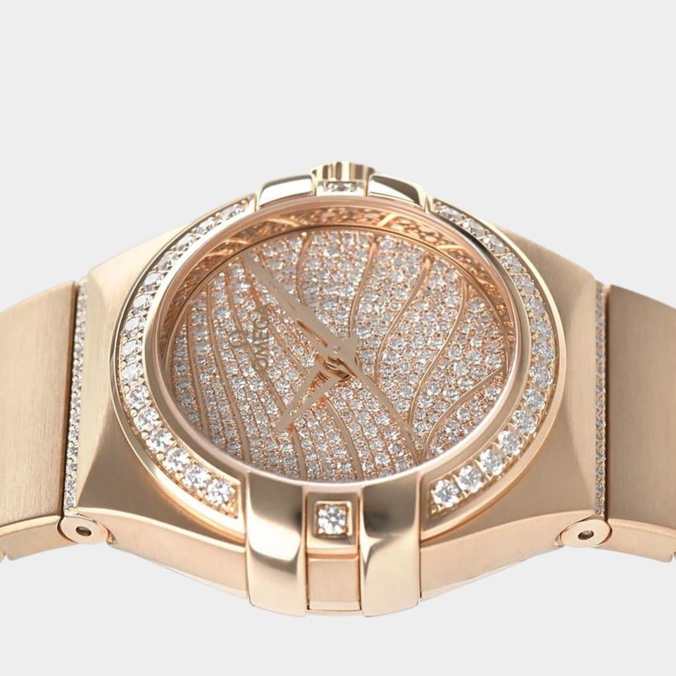 Omega Constellation Ladies Red gold / 27 mm / Box&Papers / 123.55.27.20.55.006