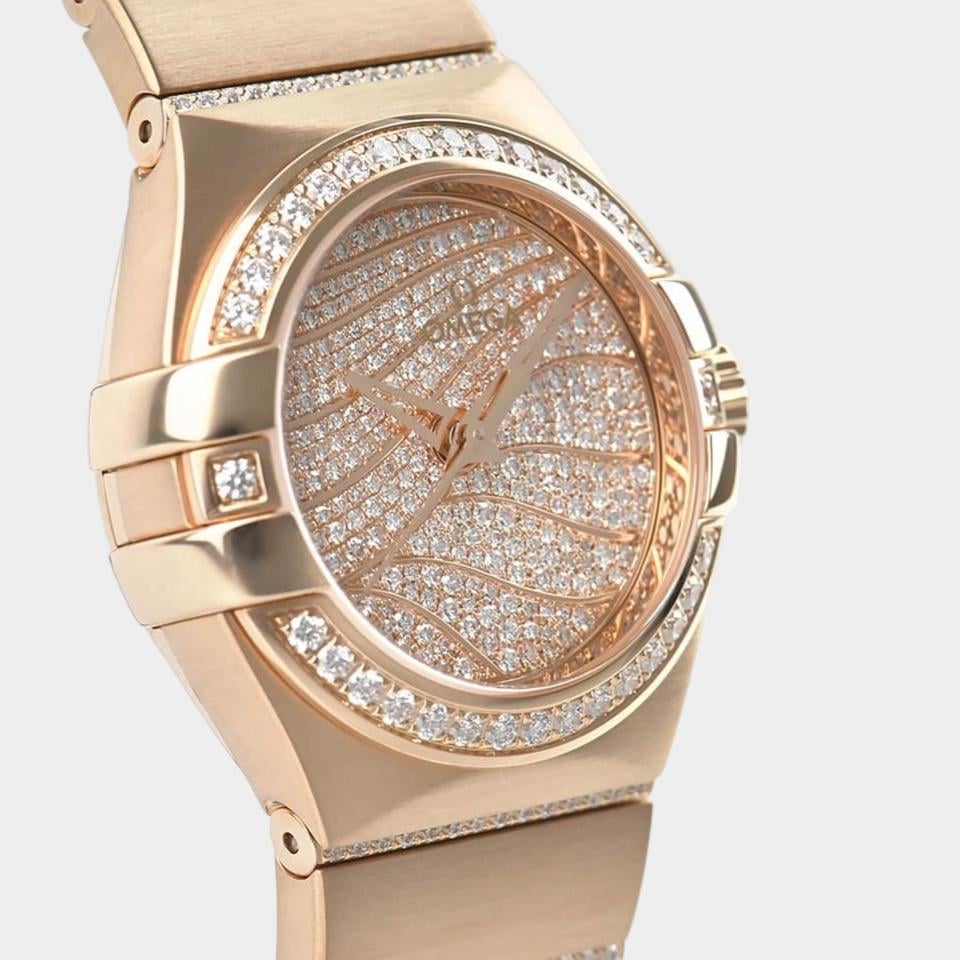 Omega Constellation Ladies Red gold / 27 mm / Box&Papers / 123.55.27.20.55.006