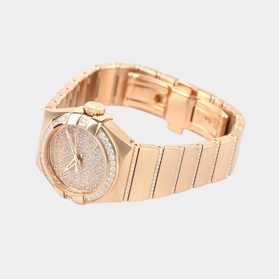 Omega Constellation Ladies Red gold / 27 mm / Box&Papers / 123.55.27.20.55.006