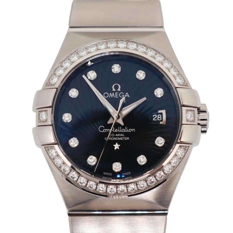 Omega Constellation Ladies18 K White Gold Black Dial Ladies Watch 123.55.31.20.51.001