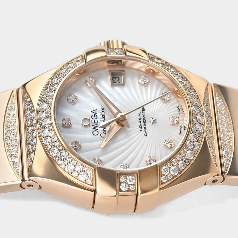 Omega Constellation Ladies Diamonds / Rose gold / 27 mm / 123.55.27.20.55.003