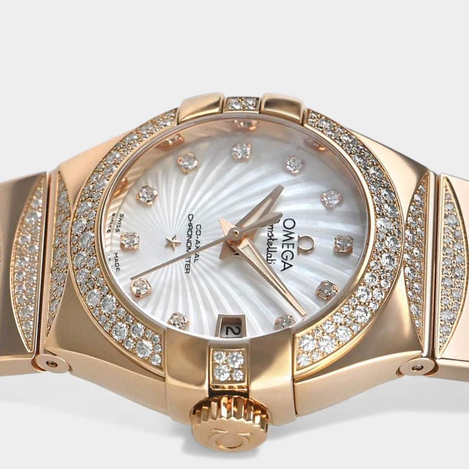 Omega Constellation Ladies Diamonds / Rose gold / 27 mm / 123.55.27.20.55.003