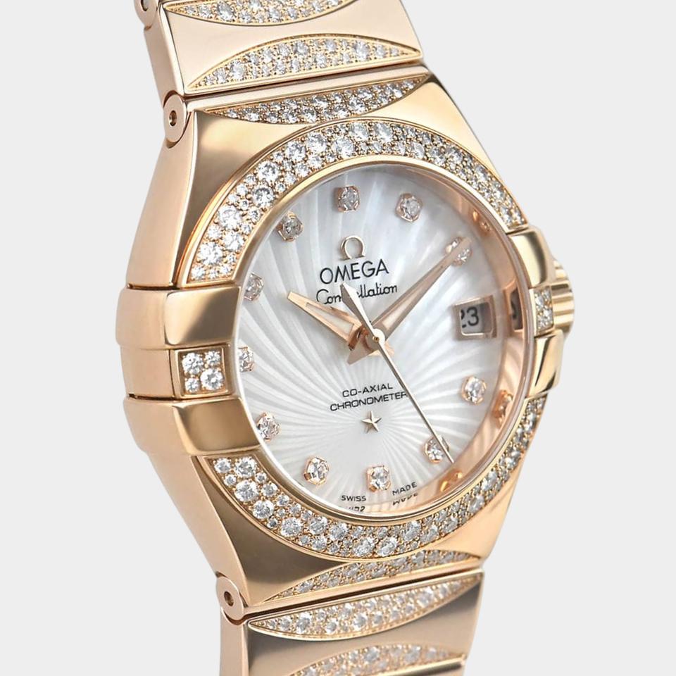 Omega Constellation Ladies Diamonds / Rose gold / 27 mm / 123.55.27.20.55.003