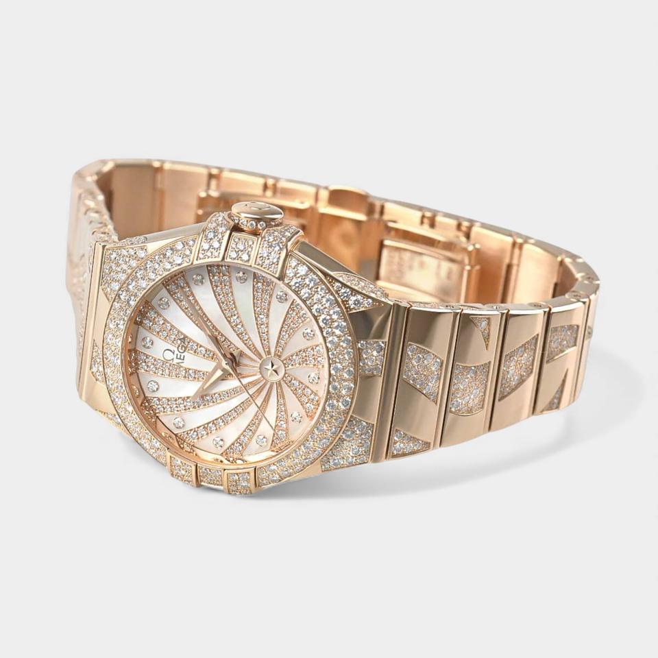 Omega Constellation Ladies Diamonds / Red gold / 31 mm / 123.55.31.20.55.008