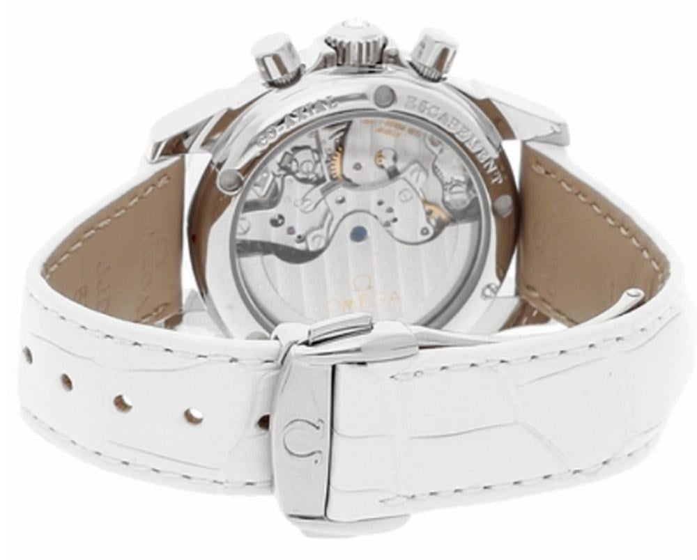 Omega De Ville35mm Diamond 18k White Gold White Mother of Pearl Dial Women's Watch 4679.75.36 Complete Full Set