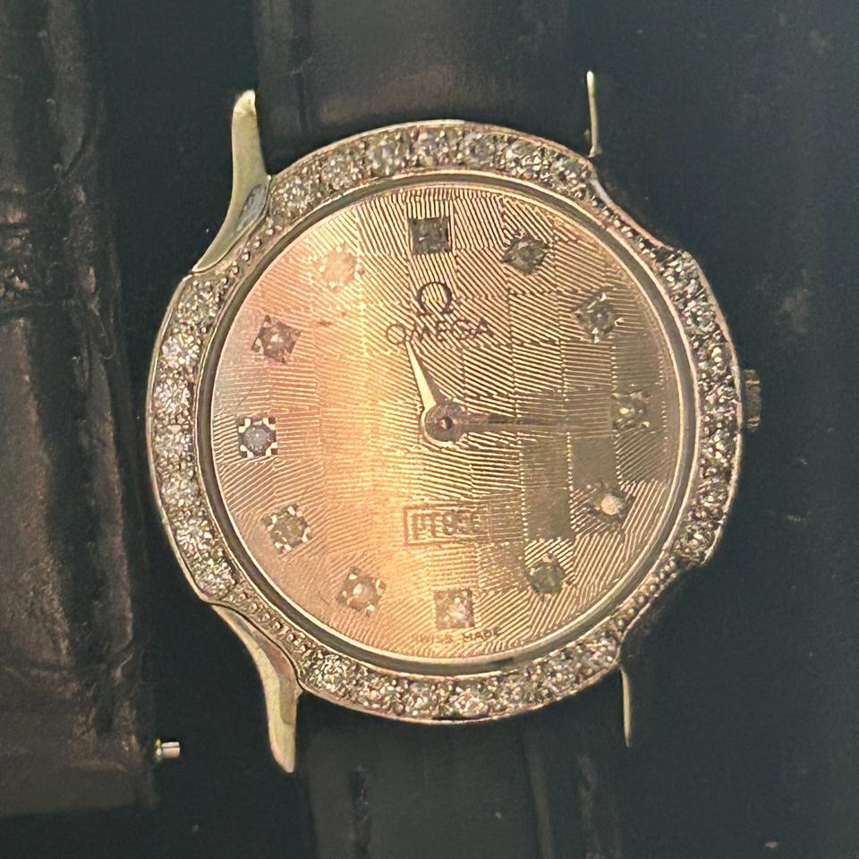Omega Platinum case and dial ladies Factory set diamonds