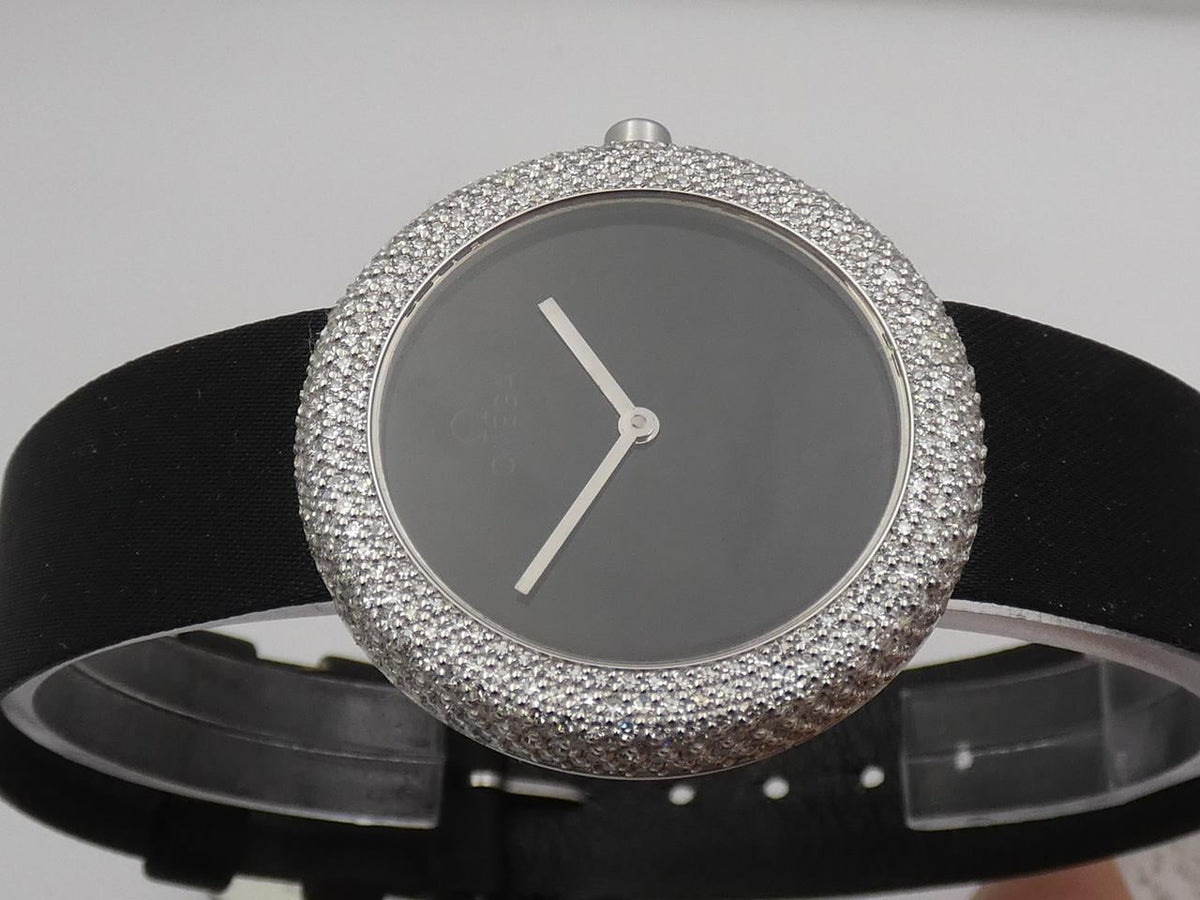 Omega Art Collection 18 KT White Gold 1.55ct FULL DIAMONDS N.O.S.BOX&PAPERS Year 1986